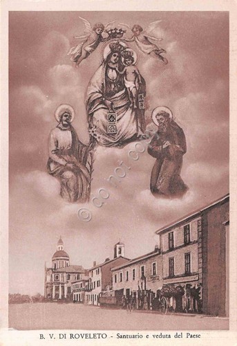 Cartolina roveleto santuario - cartolina,